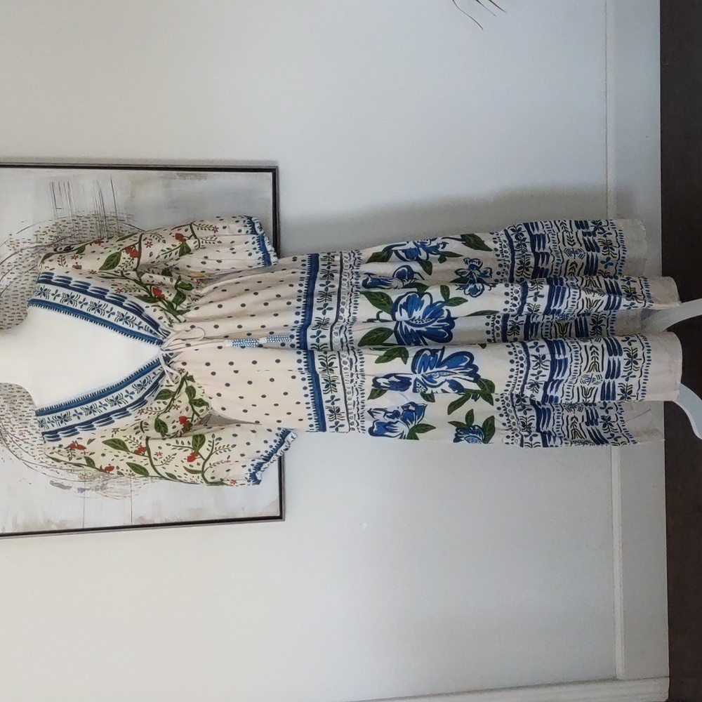 House of Harlow 1960 Floral Maxi Dress - Blue and Green